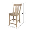 IC Solid Wood Ava Counter Height Stool - 24