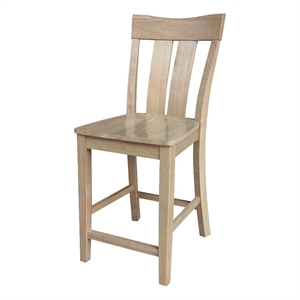 IC Solid Wood Ava Counter Height Stool - 24&quot Seat Height in Honey