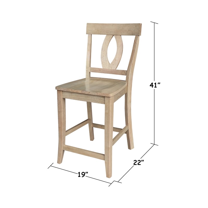 IC Solid Wood Verona Counter Height Dining Stool - 24