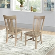 International Concepts IC Set of Two Ava Solid Wood Dining Chairs in Honey
