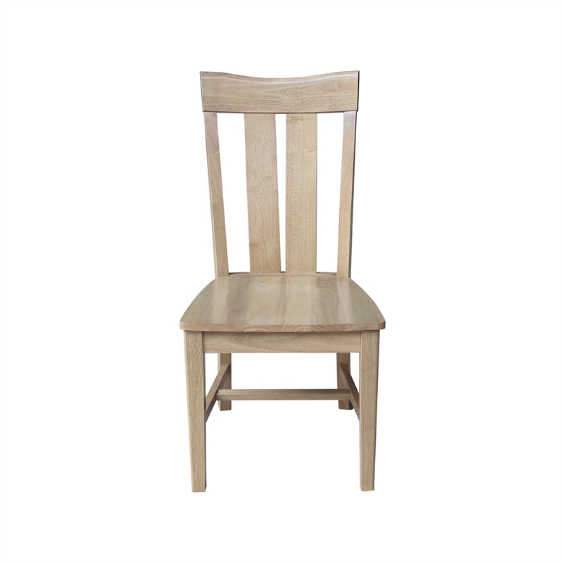 International Concepts IC Set of Two Ava Solid Wood Dining Chairs in Honey