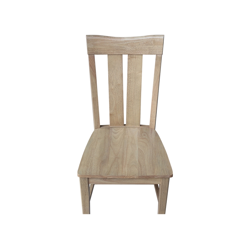 International Concepts IC Set of Two Ava Solid Wood Dining Chairs in Honey