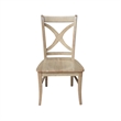 IC Set of Two Vineyard Curved X Back Solid Wood Dining Chairs in Honey