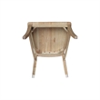 IC Set of Two Vineyard Curved X Back Solid Wood Dining Chairs in Honey