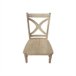 IC Set of Two Vineyard Curved X Back Solid Wood Dining Chairs in Honey