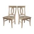 International Concepts IC Set of Two Verona Solid Wood Dining Chairs in Honey
