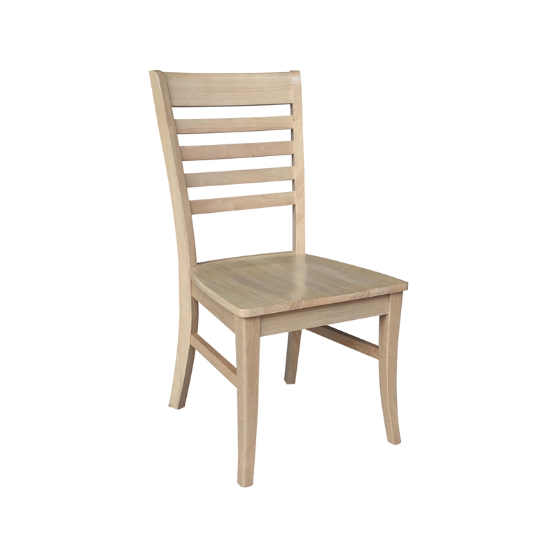 IC Set of Two Roma Ladderback Solid Wood Dining Chairs in Honey