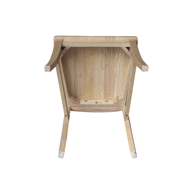 IC Set of Two Roma Ladderback Solid Wood Dining Chairs in Honey