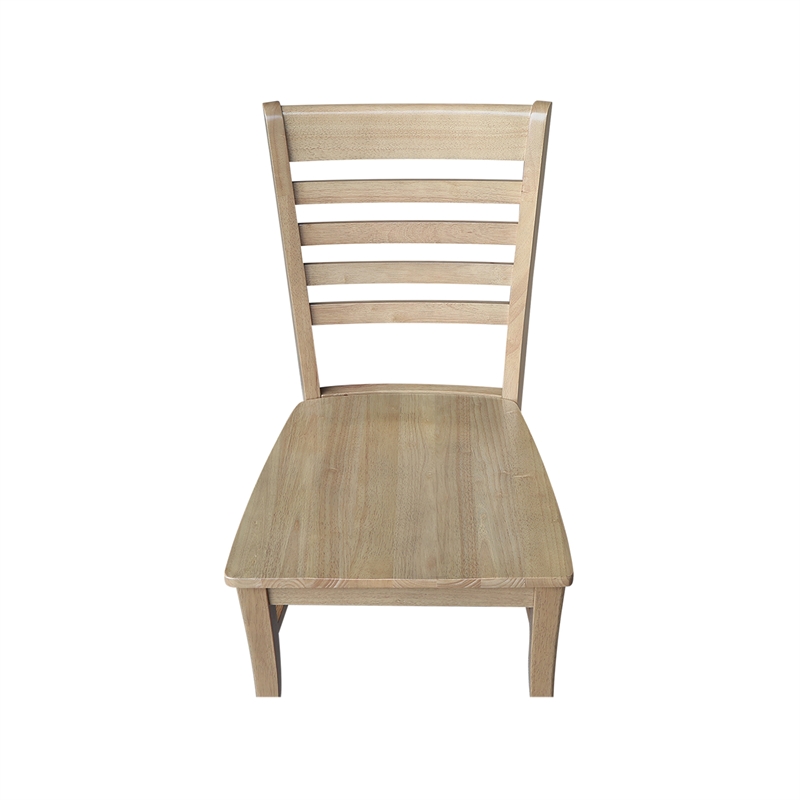 IC Set of Two Roma Ladderback Solid Wood Dining Chairs in Honey