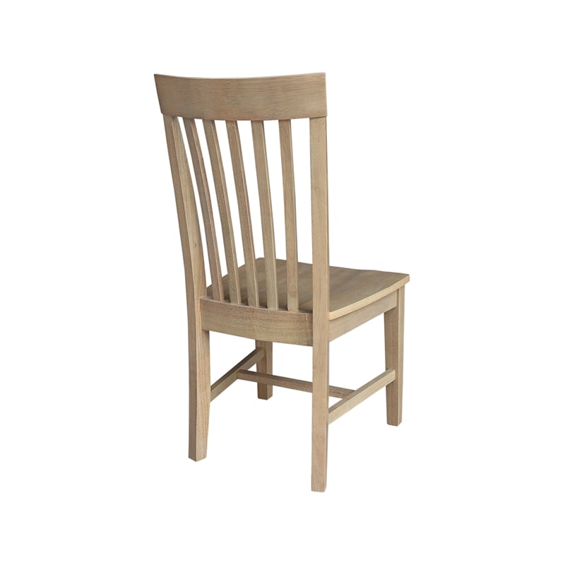 IC Set of Two Tall Mission Solid Wood Dining Chairs in Honey
