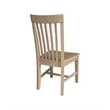 IC Set of Two Tall Mission Solid Wood Dining Chairs in Honey
