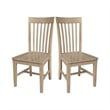 IC Set of Two Tall Mission Solid Wood Dining Chairs in Honey