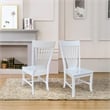 International Concepts Set of Two Solid Wood Amanda Dining Chairs in White