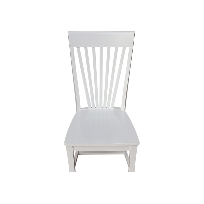 International Concepts Set of Two Solid Wood Amanda Dining Chairs in White