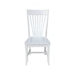 International Concepts Set of Two Solid Wood Amanda Dining Chairs in White