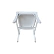 International Concepts Set of Two Solid Wood Amanda Dining Chairs in White