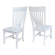 International Concepts Set of Two Solid Wood Amanda Dining Chairs in White