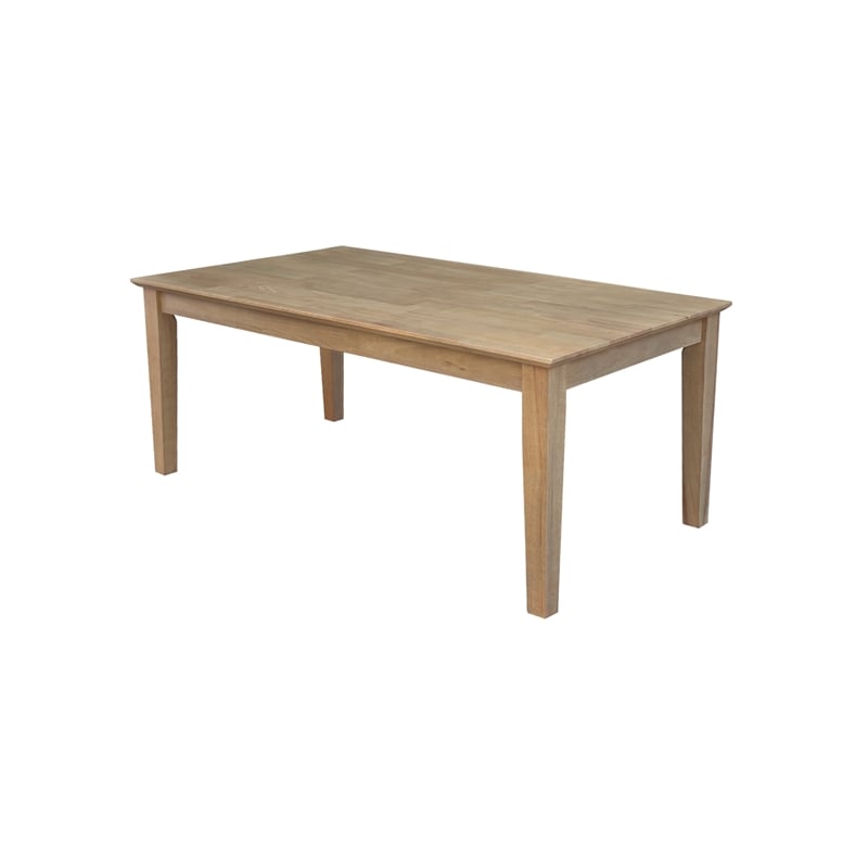 International Concepts Rectangular Solid Wood Shaker Coffee Table in Honey