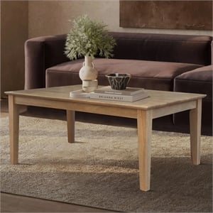 International Concepts Rectangular Solid Wood Shaker Coffee Table in Honey