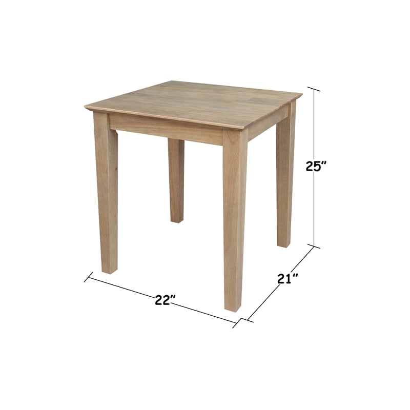 International Concepts Solid Wood Tall Shaker End Table in Honey