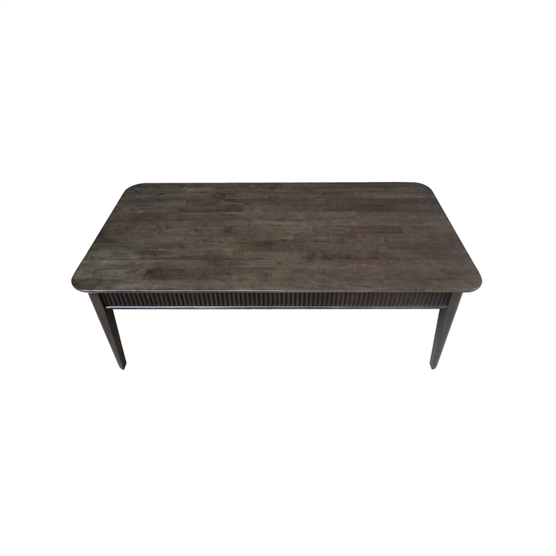 International Concepts Rectangular Haven Solid Wood Coffee Table in Coal