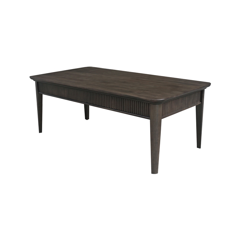 International Concepts Rectangular Haven Solid Wood Coffee Table in Coal