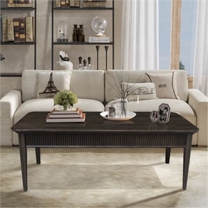 International Concepts Rectangular Haven Solid Wood Coffee Table in Coal