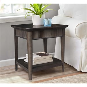 International Concepts Haven Solid Wood End Table in Coal
