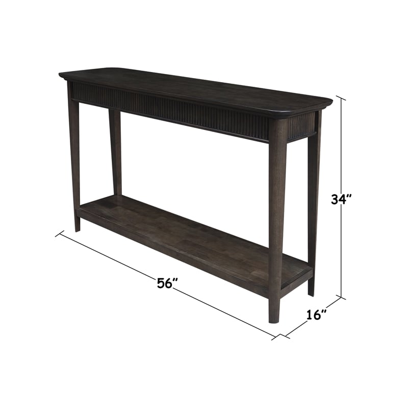 International Concepts Haven Solid Wood Sofa Table in Coal