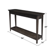 International Concepts Haven Solid Wood Sofa Table in Coal