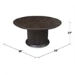 International Concepts Haven Solid Wood Round Coffee Table in Coal