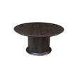 International Concepts Haven Solid Wood Round Coffee Table in Coal