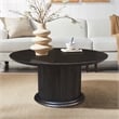 International Concepts Haven Solid Wood Round Coffee Table in Coal