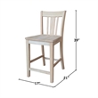 Solid Wood Tall Accent Table with Black Iron Legs and Four Stools