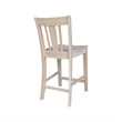 Solid Wood Tall Accent Table with Black Iron Legs and Four Stools