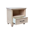 International Concepts Solid Wood 1-Drawer Nightstand Unfinished Ready to Finish Hardwood Bedside Table with Open Shelf