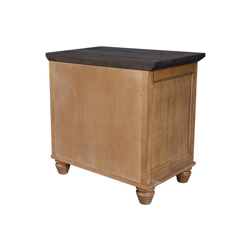 International Concepts Solid Wood 1 Drawer Nightstand Bedside Table