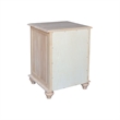 International Concepts Solid Wood Nightstand with Storage Cabinet Unfinished Ready to Finish Bedside Table with Drawer and Adjustable Shelf