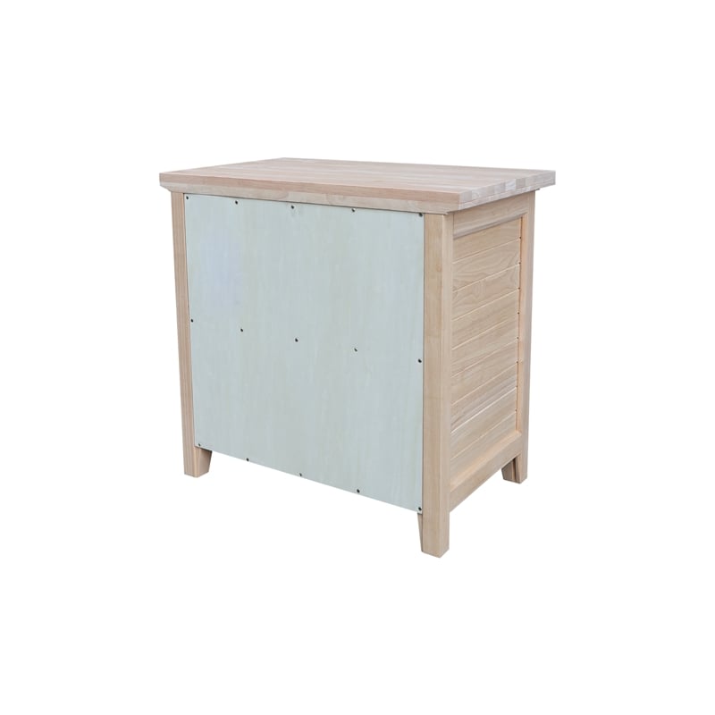 International Concepts Solid Wood 2 Drawer Nightstand