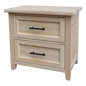 International Concepts Solid Wood 2 Drawer Nightstand