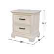 International Concepts Solid Wood 2Drawer Nightstand with USB Charging Port Unfinished