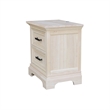 International Concepts Solid Wood 2Drawer Nightstand with USB Charging Port Unfinished