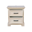 International Concepts Solid Wood 2Drawer Nightstand with USB Charging Port Unfinished
