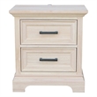 International Concepts Solid Wood 2Drawer Nightstand with USB Charging Port Unfinished
