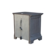 International Concepts Solid Wood 2 Drawer Nightstand with USB Charging Port Modern Heather Gray Bedside Table with Deep Drawers