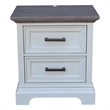 International Concepts Solid Wood 2 Drawer Nightstand with USB Charging