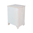 International Concepts Solid Wood 3 Drawer Nightstand Wide Unfinished