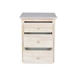 International Concepts Solid Wood 3 Drawer Nightstand Unfinished