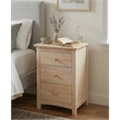 International Concepts Solid Wood 3 Drawer Nightstand Unfinished