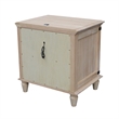 International Concepts Solid Wood 2 Drawer Nightstand with USB Charging Unfinished